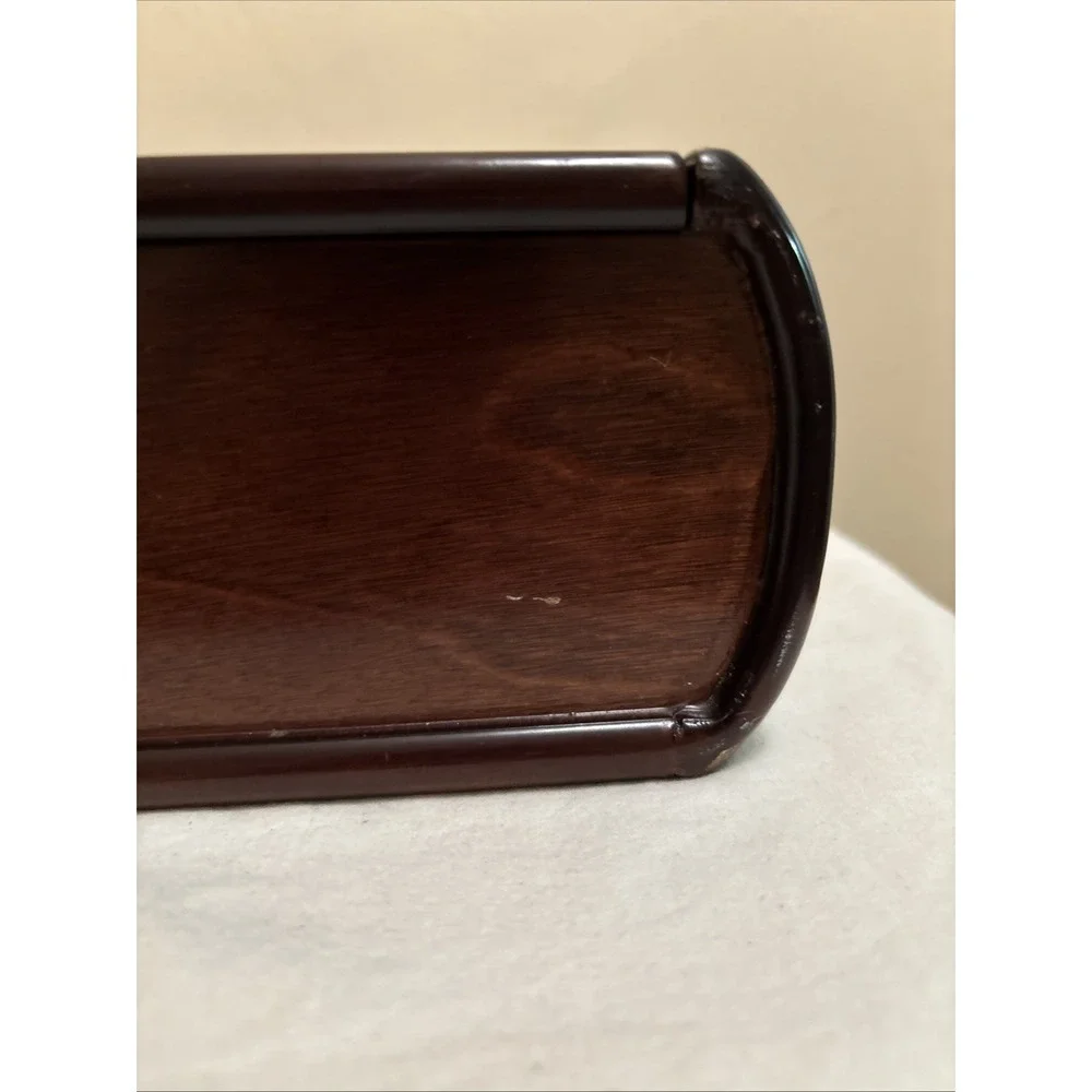 VTG 1991 The Bombay Company Book Box Mahogany Wood Hinged Large 14x11.5x3.5